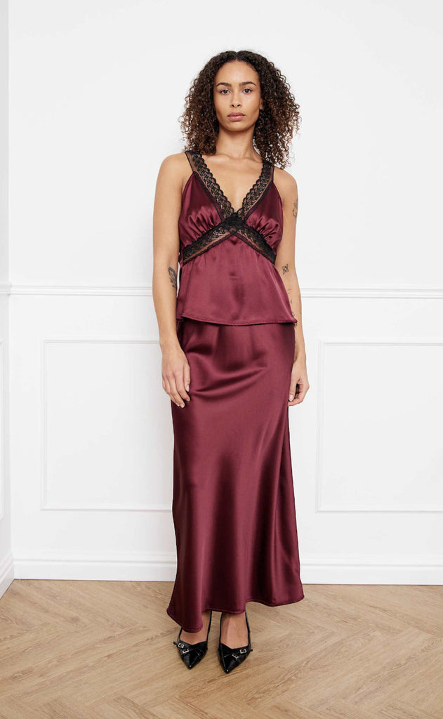 Noella Nederdel - Leonora - Dusty Mahogany