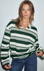 Noella Polo - Lynlee Polo - Green Offwhite Stripe