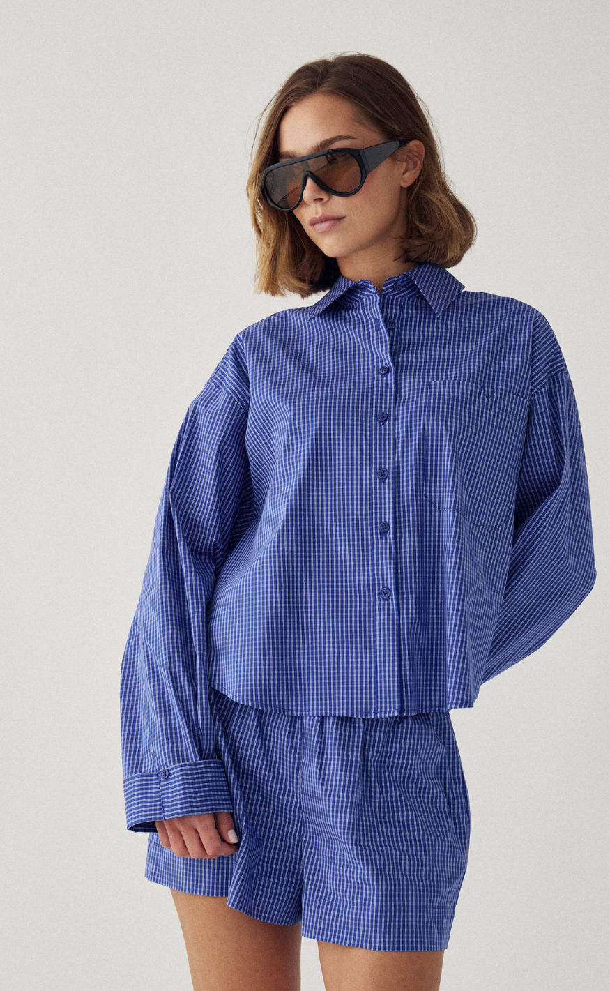 Noella Shorts - Marian MW - Davy Blue Check
