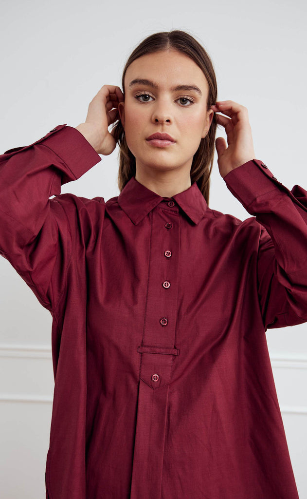 Noella Skjorte - Leonie - Dusty Mahogany