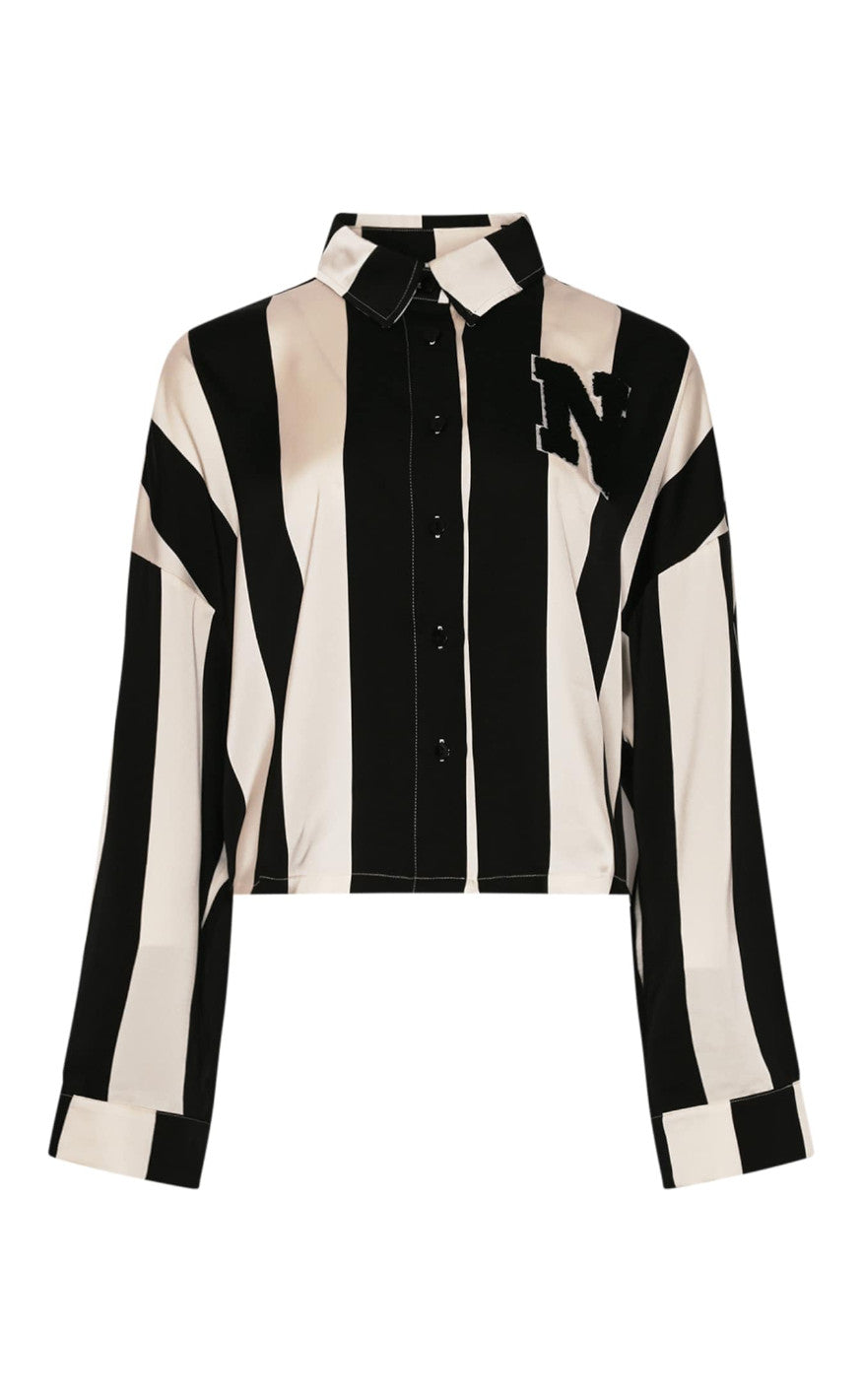Noella Skjorte - Liara - Black Ivory Stripe