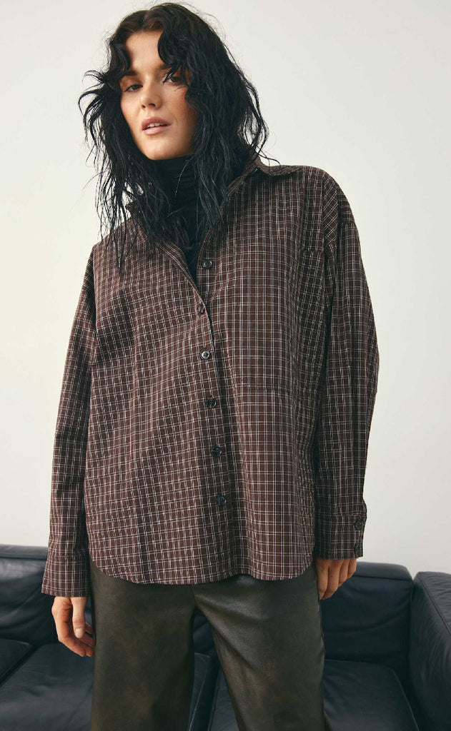 Noella Skjorte - Lisa - Cari Brown Check