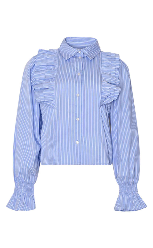 Noella Skjorte - Lucina - Blue White Stripe