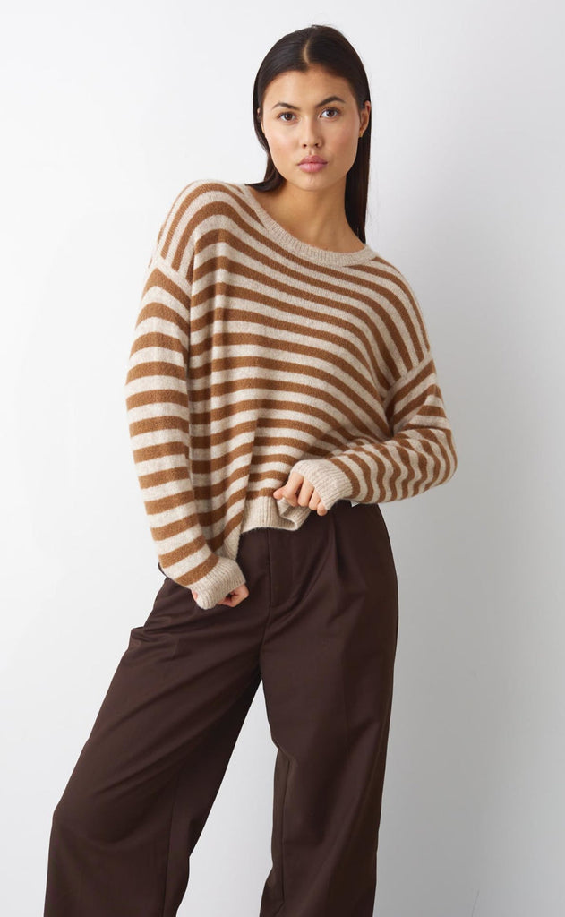 Noella Strik - Juliana Knit - Grey/Brown Stripe