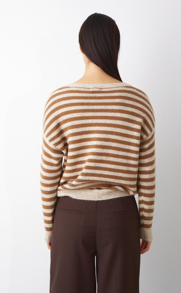 Noella Strik - Juliana Knit - Grey/Brown Stripe