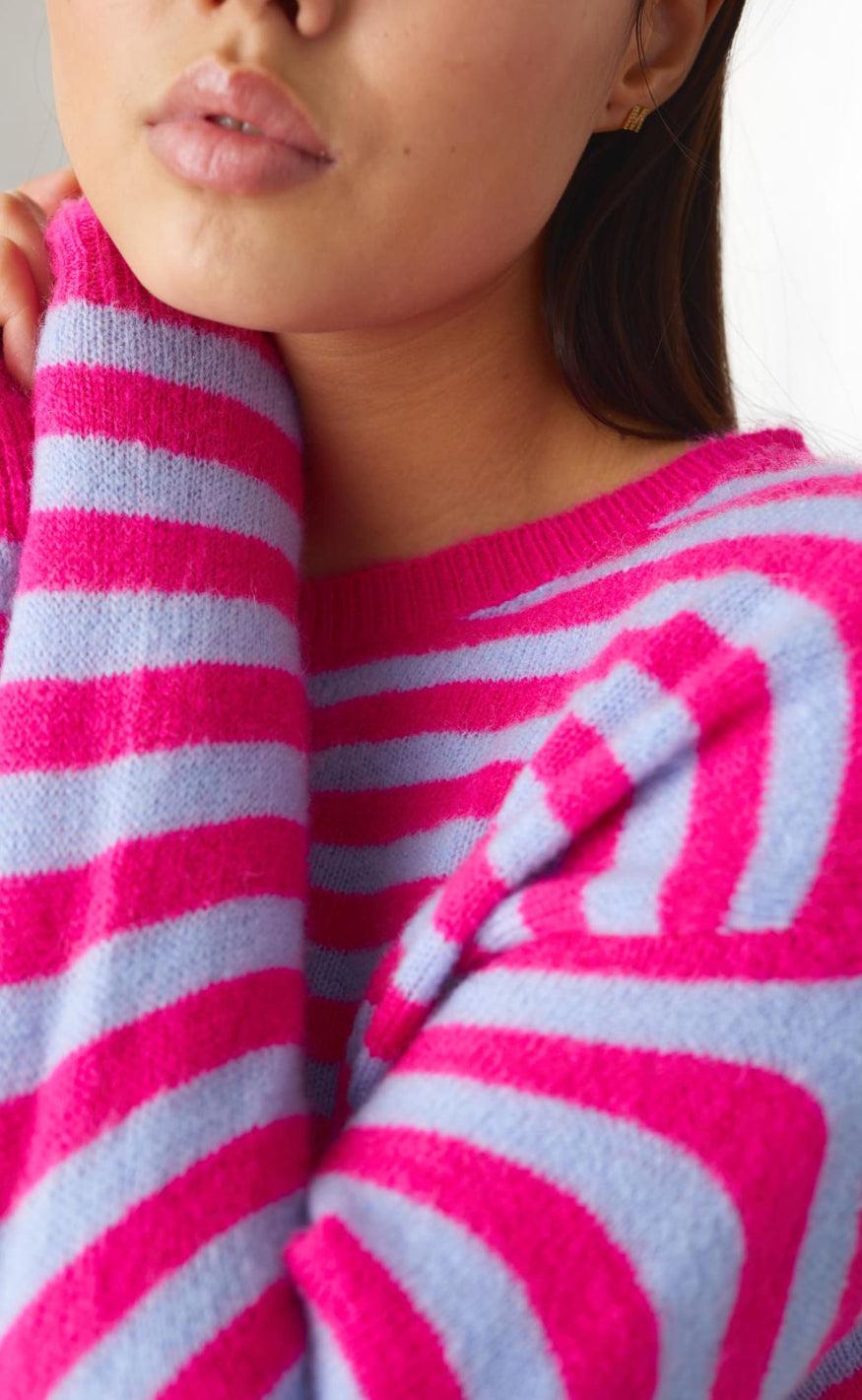 Noella Strik - Juliana Knit - Pink/Blue Stripe