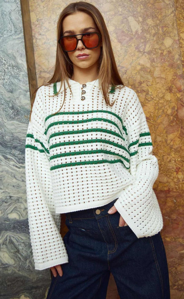 Noella Strik - Leen - Talani Green Stripe