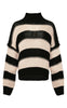 Noella Strikbluse - Kath - Black Ivory Stripe