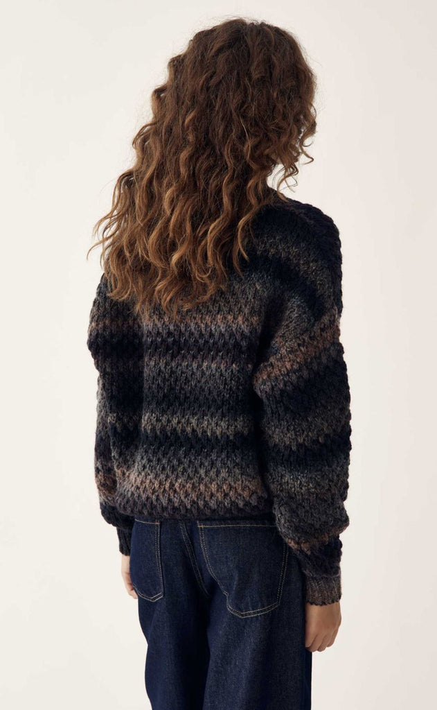 Noella Striktrøje - Gio Knit - Brown Grey Mix
