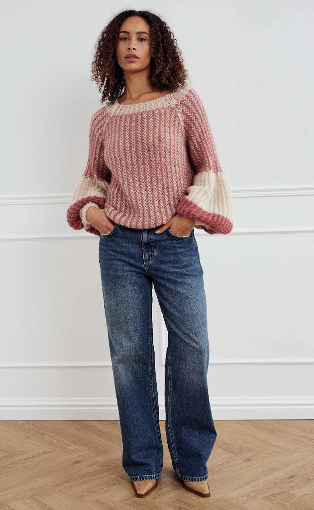 Noella Striktrøje - Liana Knit - Rose Cream