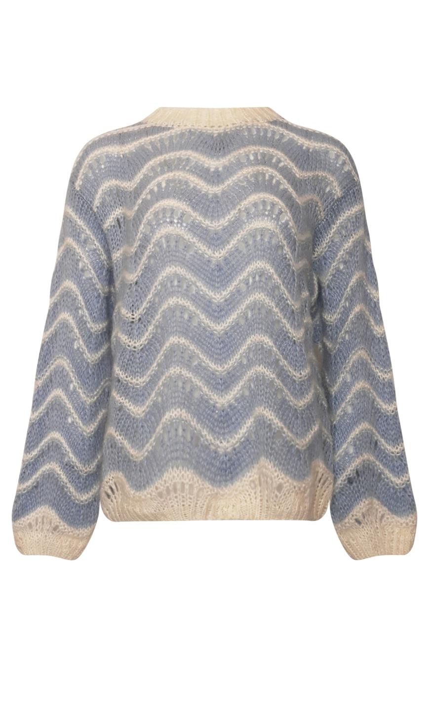 Noella Striktrøje - Panama - Dusty Blue
