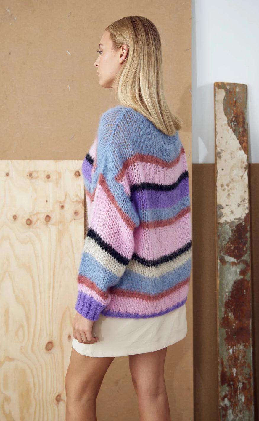 Noella Striktrøje - Rona - Mix Stripe