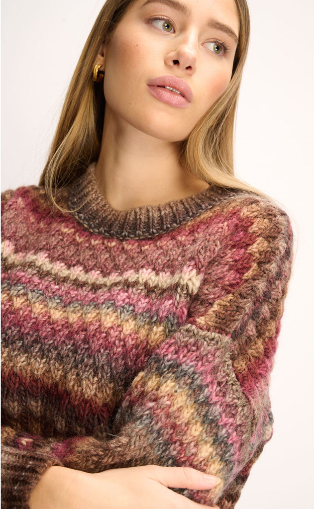 Noella Sweater- Gio - Rust Mix