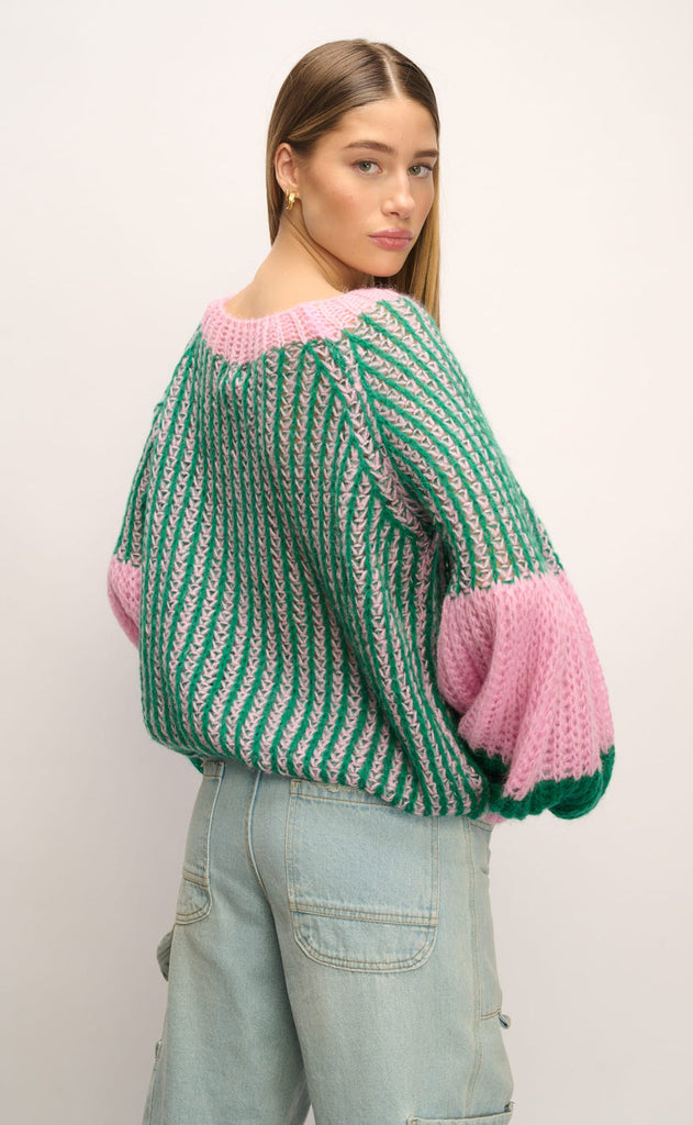 Noella Sweater - Liana - Green Bubblegum