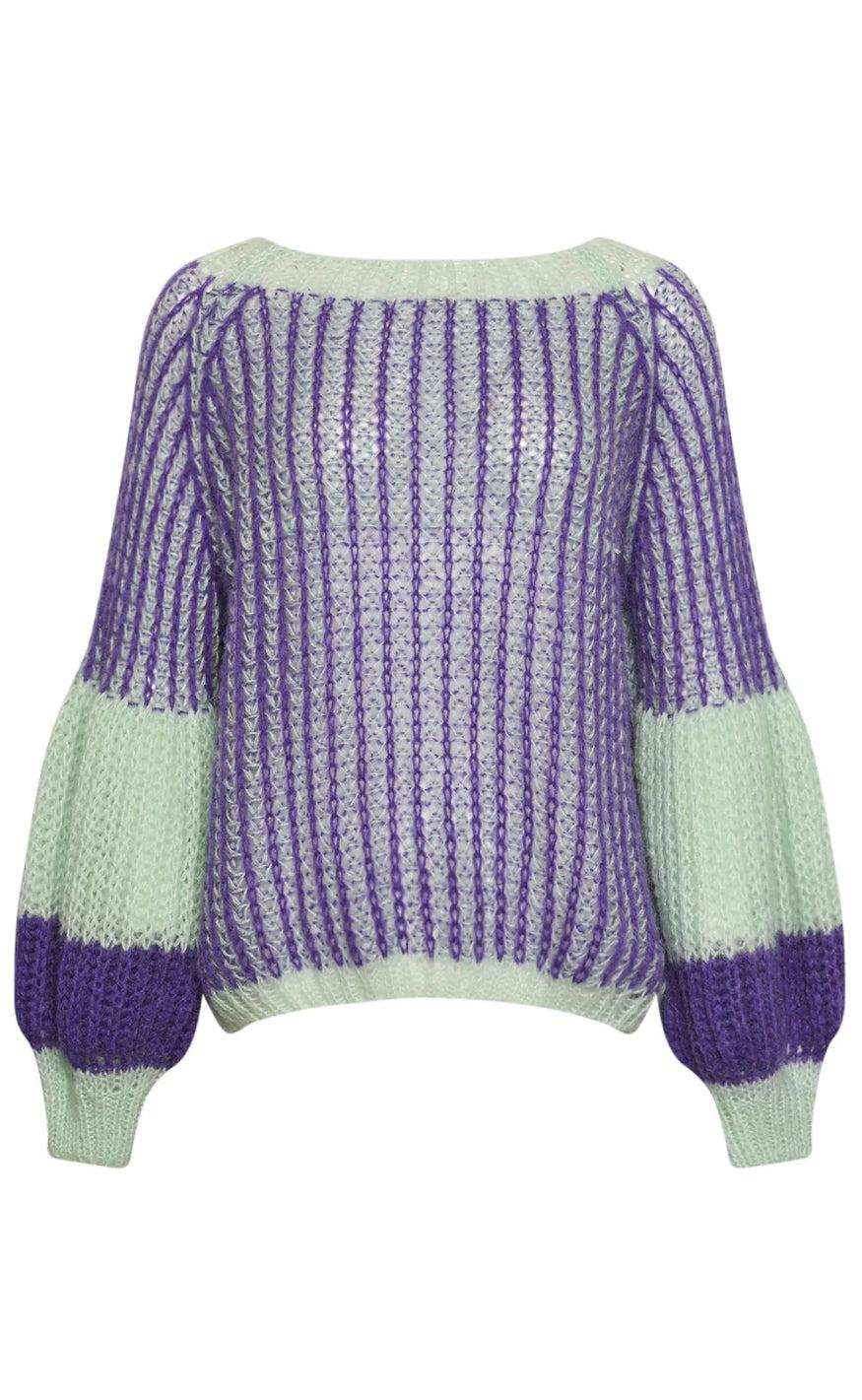 Noella Sweater - Liana - Lilac/Sage