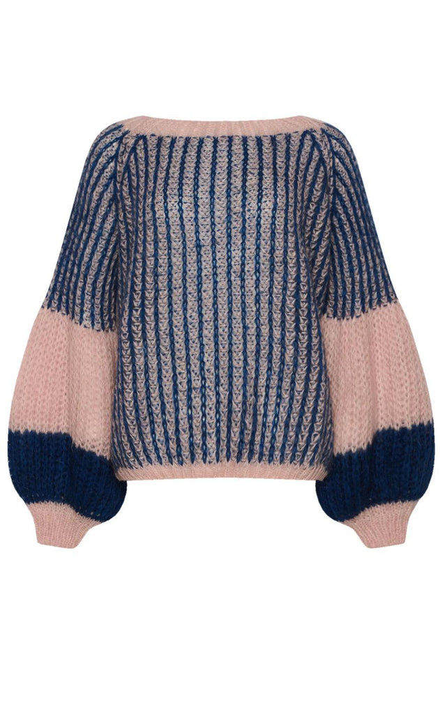 Noella Sweater - Liana - Rose/Navy