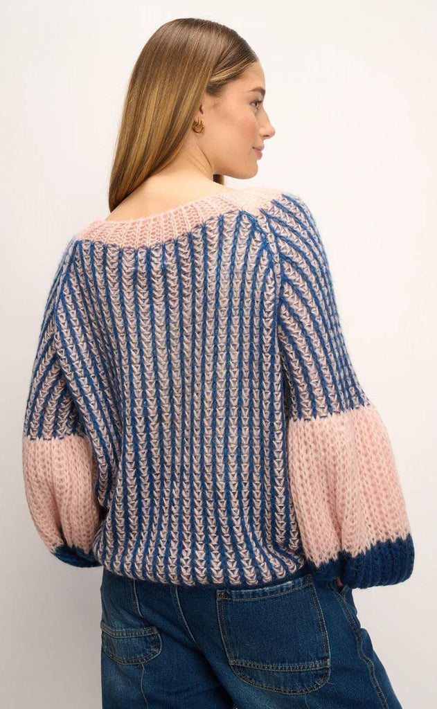 Noella Sweater - Liana - Rose/Navy