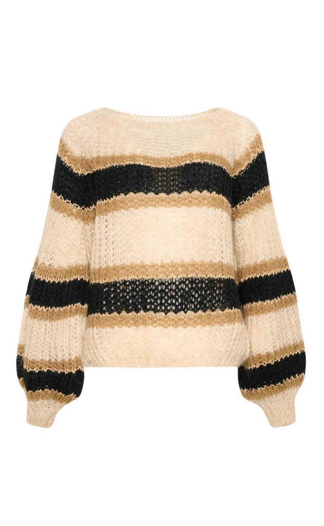 Noella Sweater - Pacific - Camel Mix
