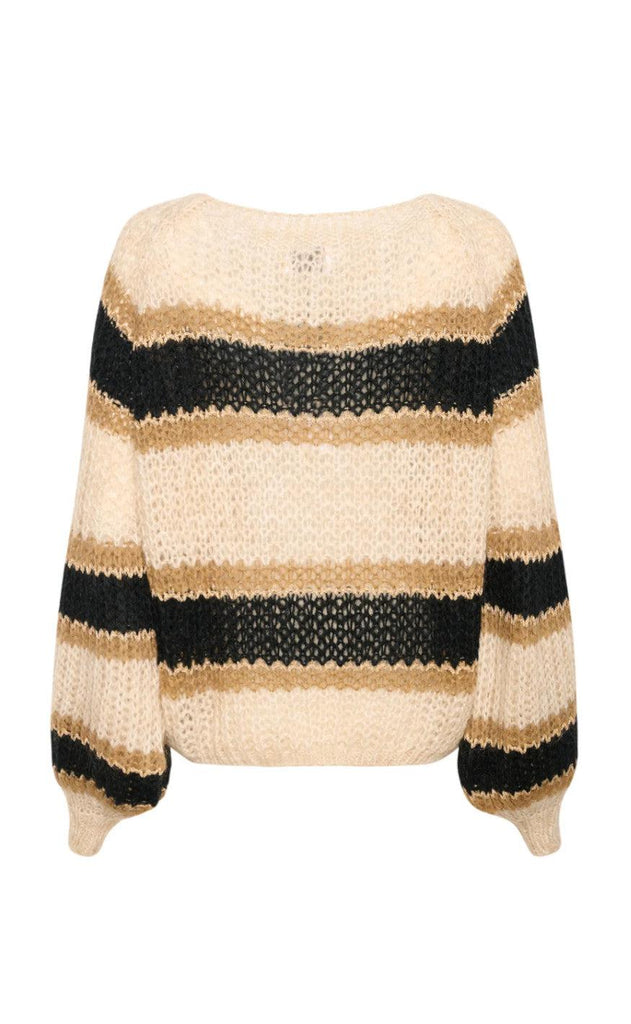 Noella Sweater - Pacific - Camel Mix