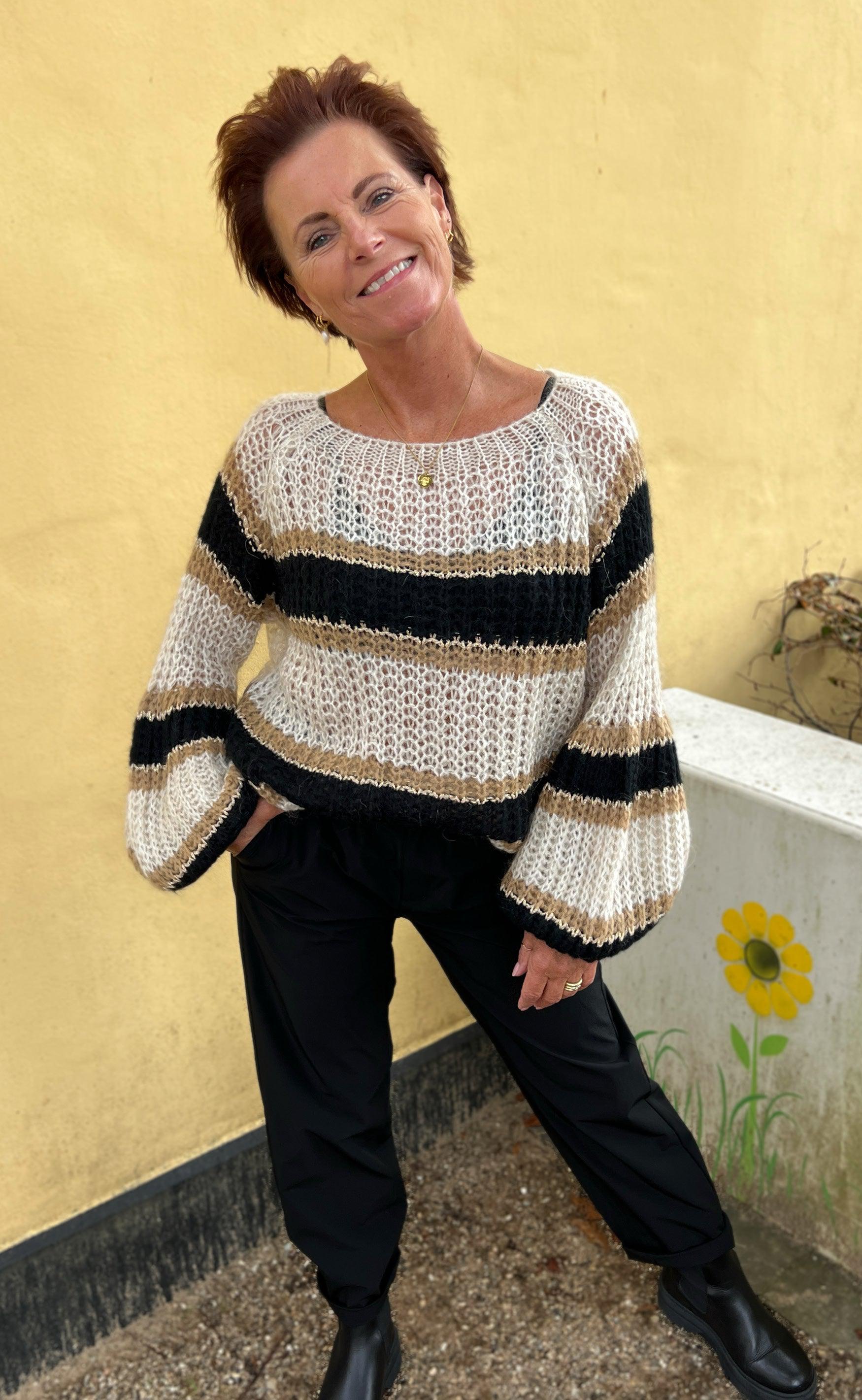 Noella Sweater - Pacific - Camel Mix