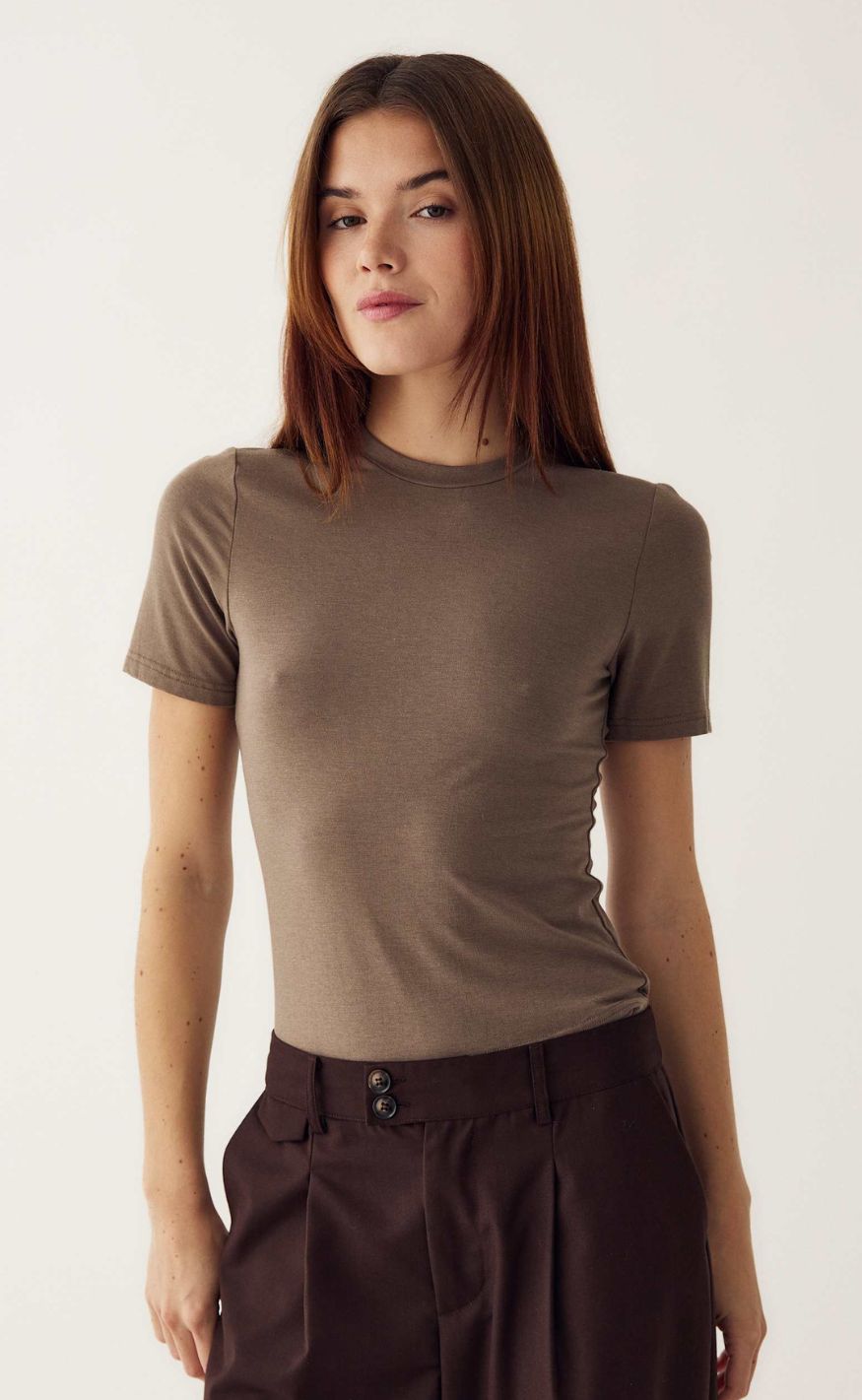 Noella T-shirt - Julia - Timber Wolf