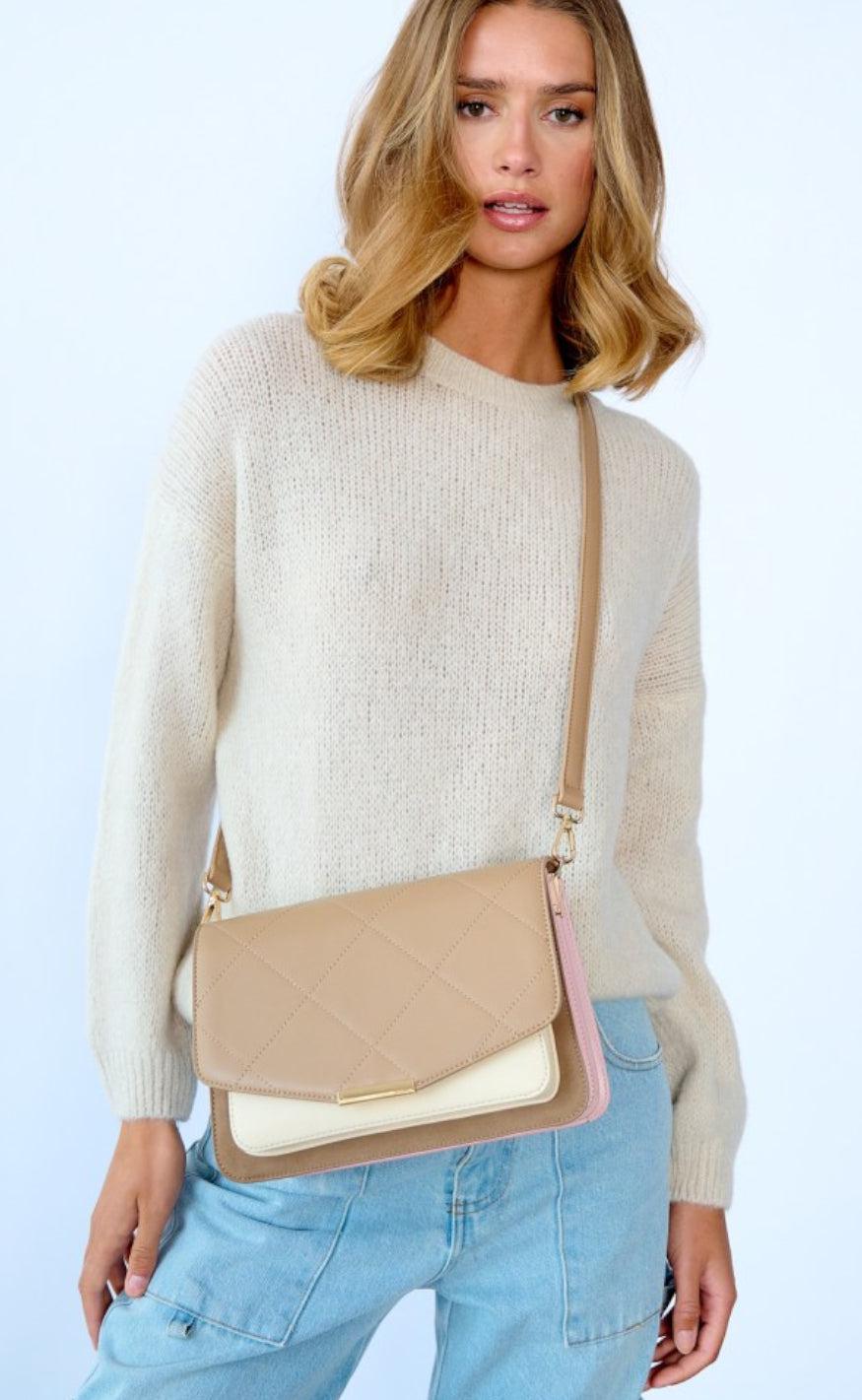 Noella Taske - Blanca Multi Compartment - Taupe/Off White/Rose Mix