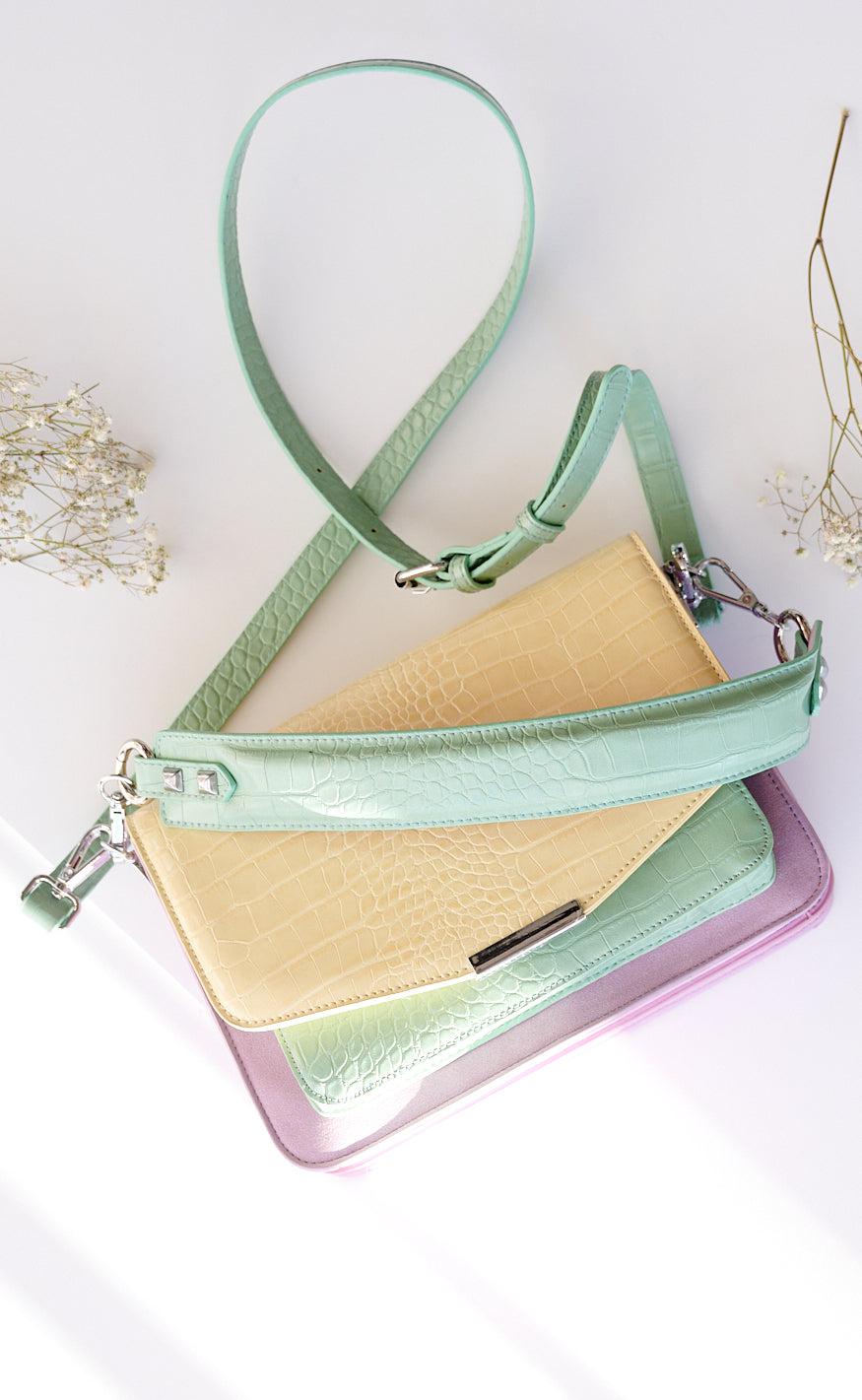 Noella Taske - Blanca Multi Compartment - Yellow Croco/Mint/Purple Mix