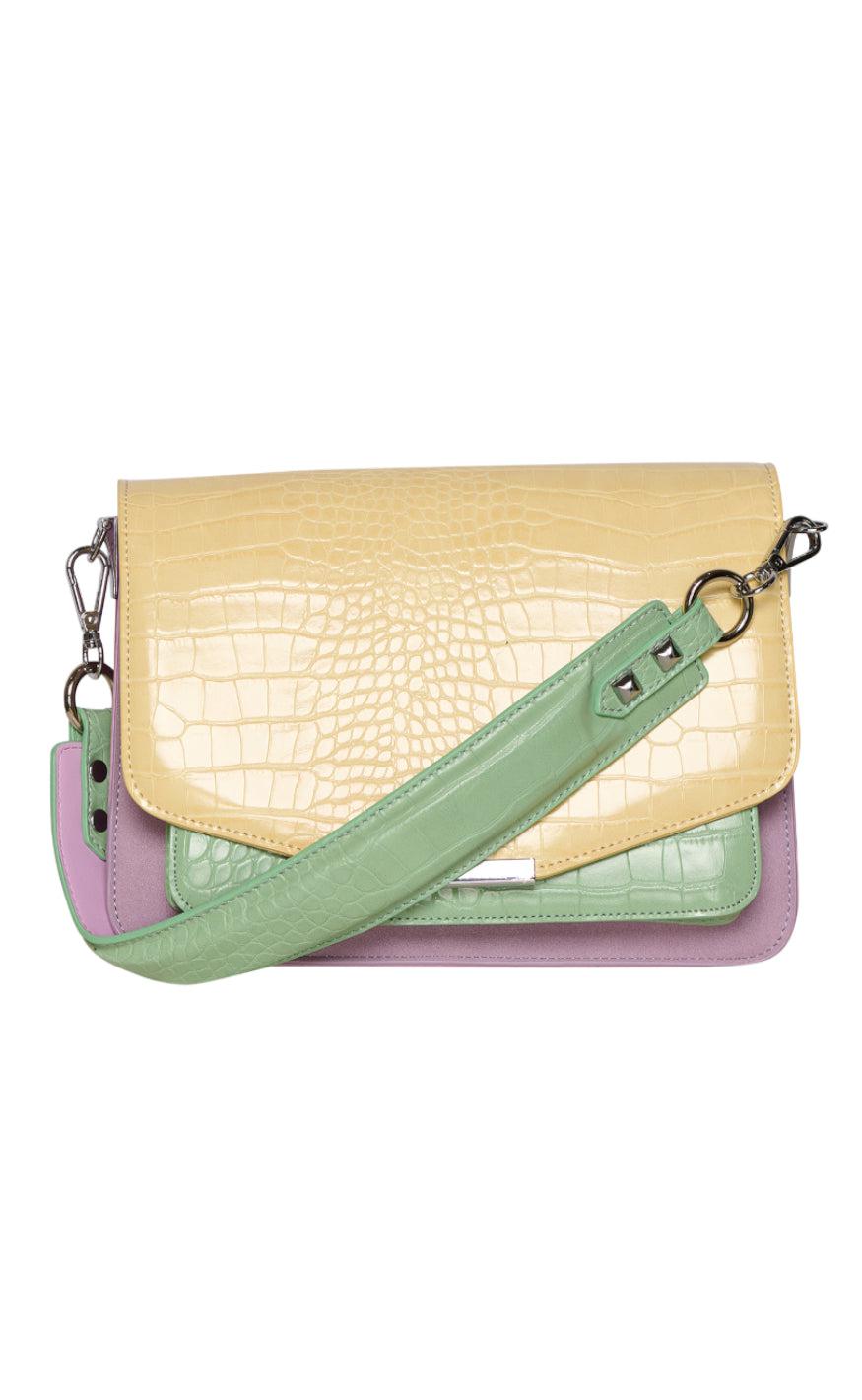 Noella Taske - Blanca Multi Compartment - Yellow Croco/Mint/Purple Mix