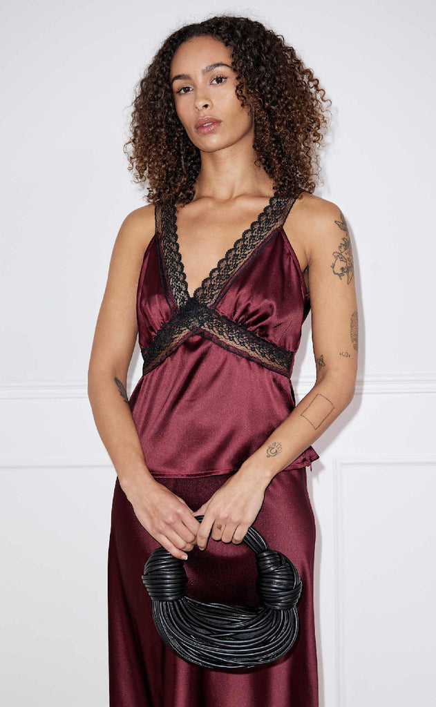 Noella Top - Laurentina - Dusty Mahogany