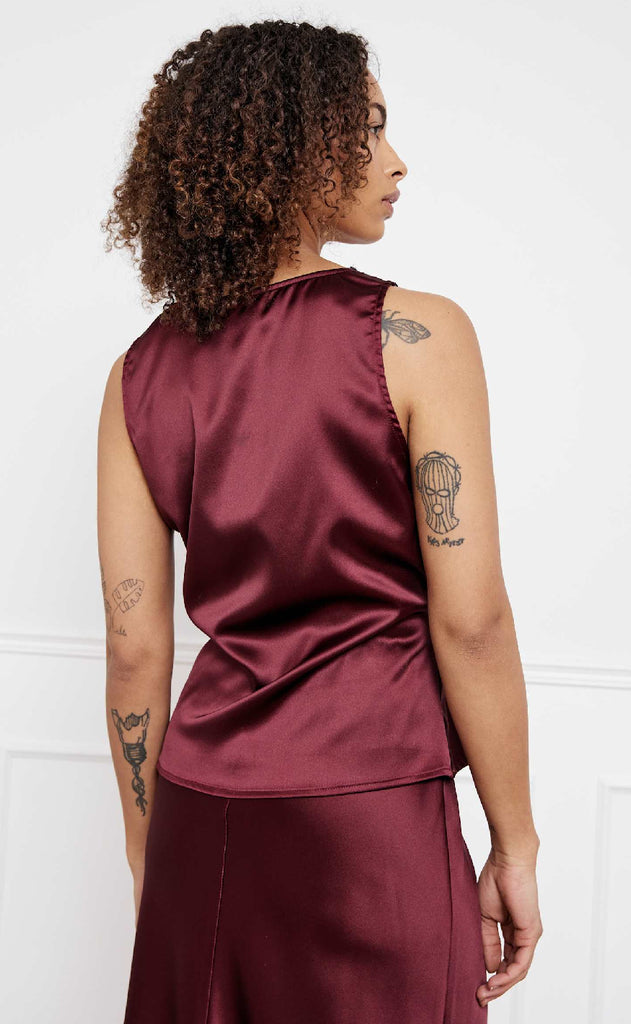 Noella Top - Laurentina - Dusty Mahogany