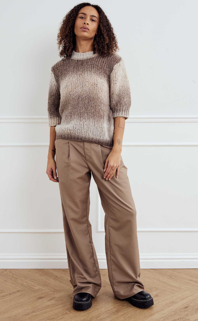 Noella Top - Leana - Beige Sand Combo