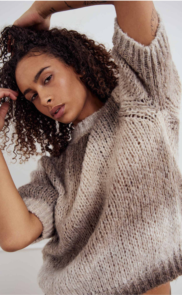 Noella Top - Leana - Beige Sand Combo