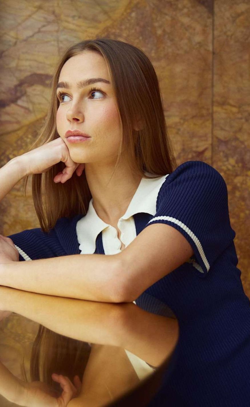 Noella Top - Lilo Polo - Navy Sugar Combo