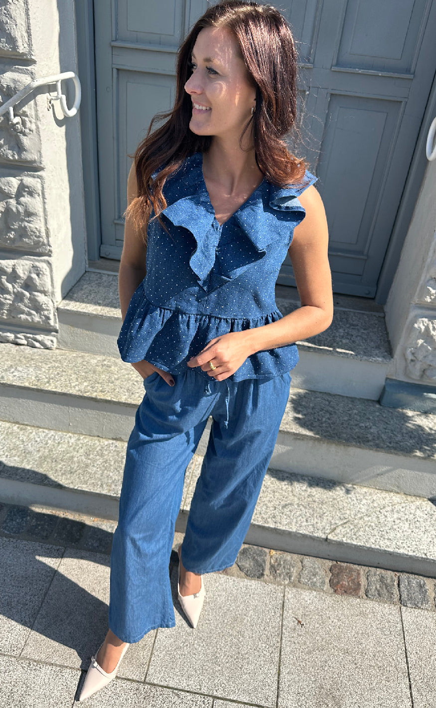 Noella Top - Louisa - Blue Wash
