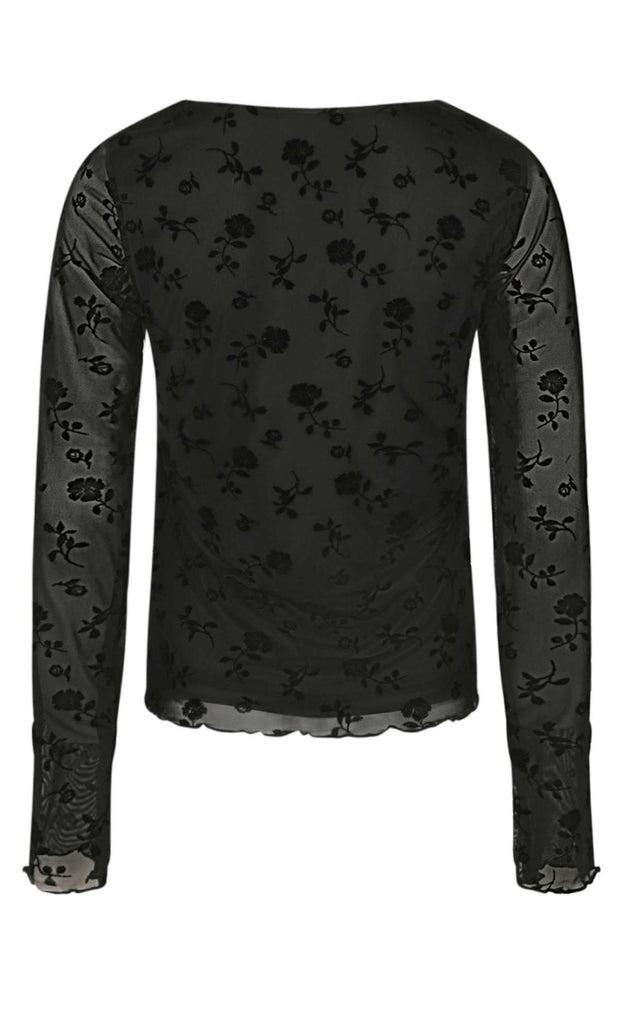 Noella Top - Lucille - Clarity Black Print