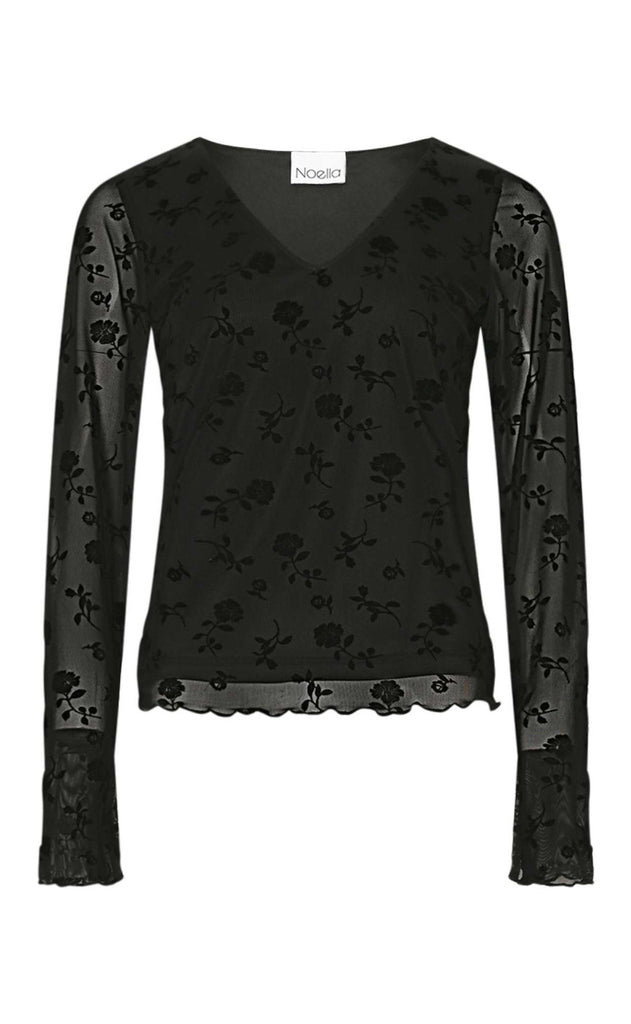 Noella Top - Lucille - Clarity Black Print