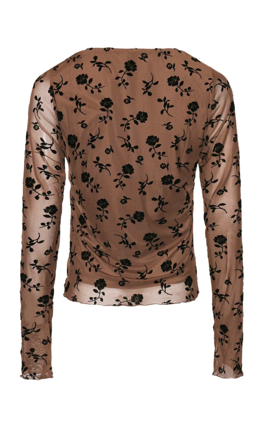 Noella Top - Lucille - Clarity Morel Print