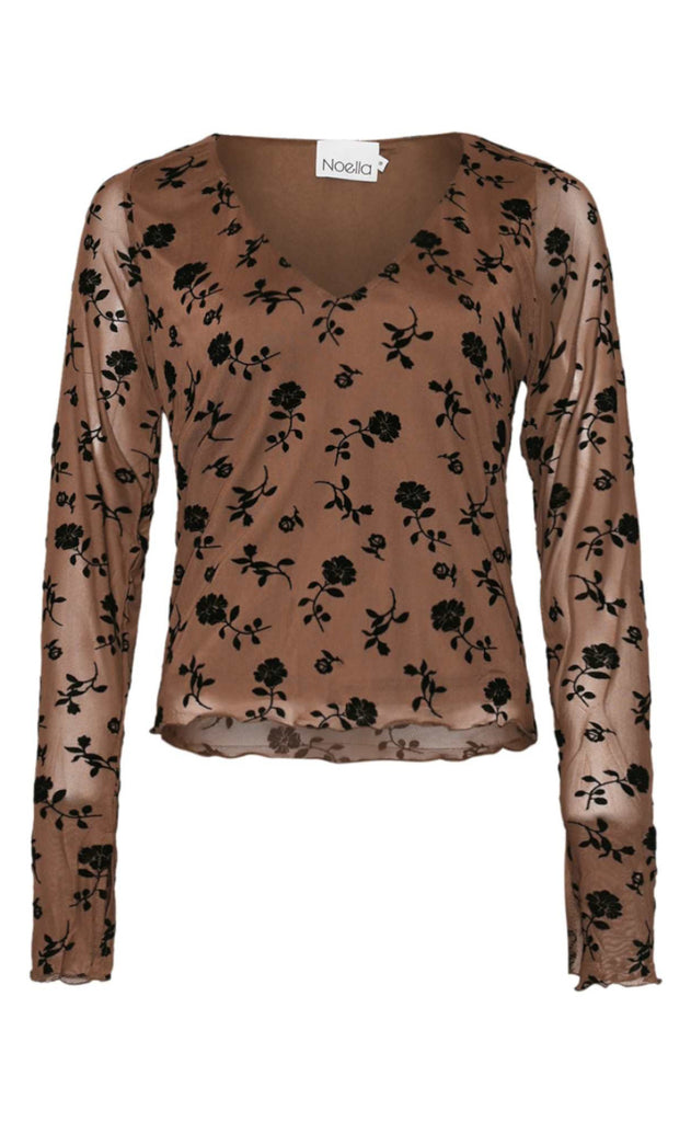 Noella Top - Lucille - Clarity Morel Print