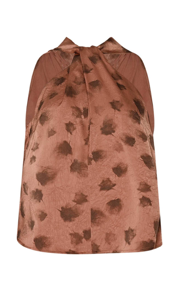 Noella Top - Lucinda - Cosette Rust Print