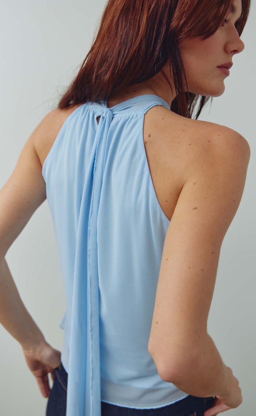Noella Top - Merrick - Air Blue