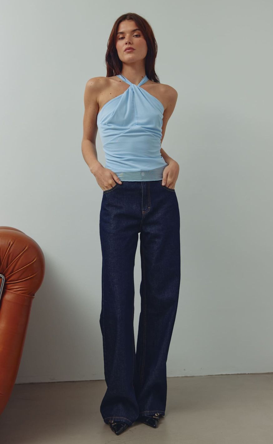 Noella Top - Merrick - Air Blue