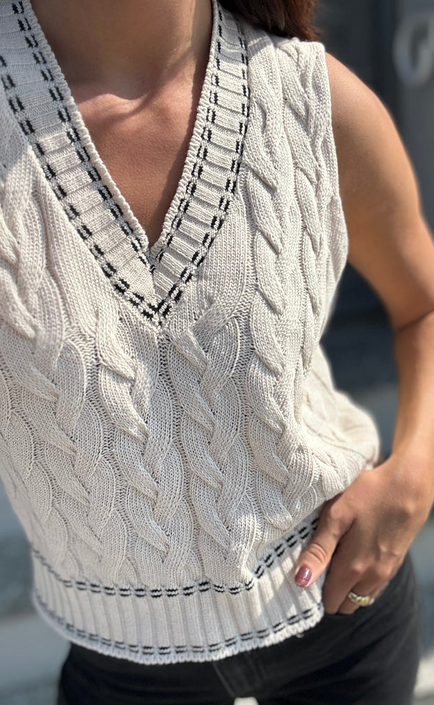 Noella Vest- Gio Knit - Ivory