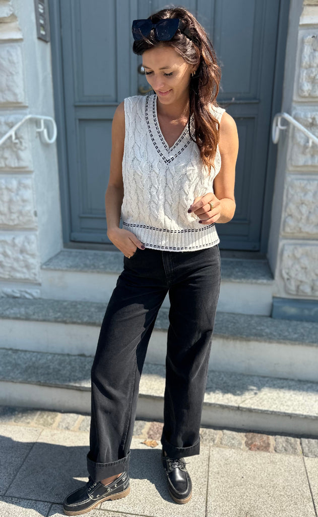 Noella Vest- Gio Knit - Ivory