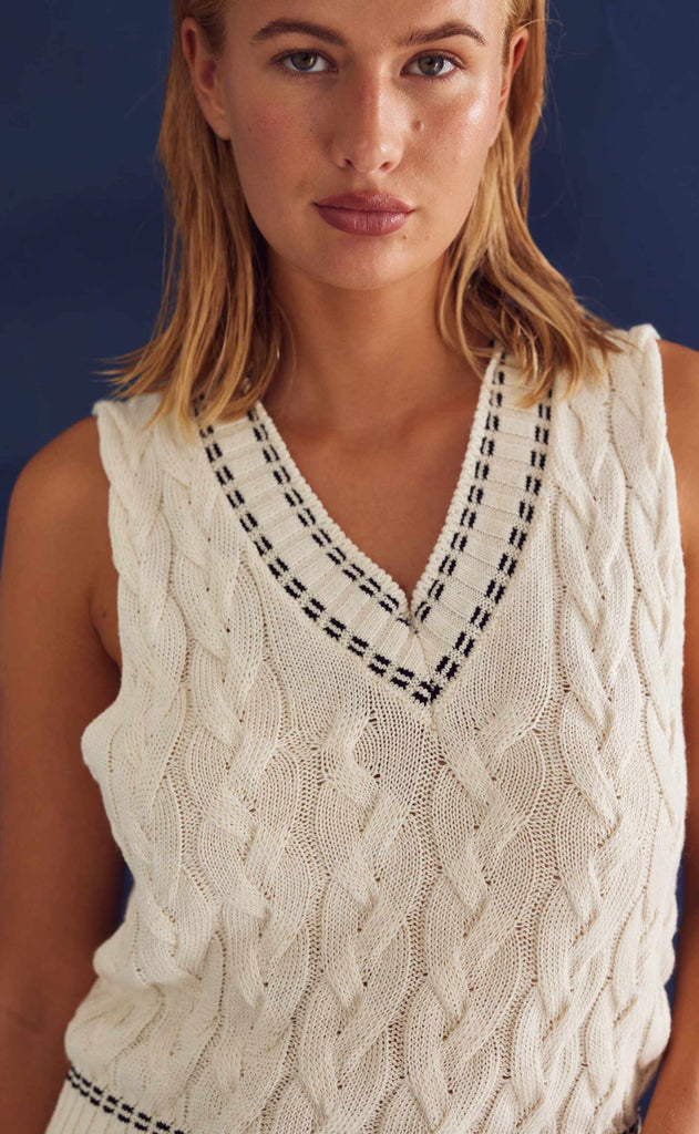 Noella Vest- Gio Knit - Ivory