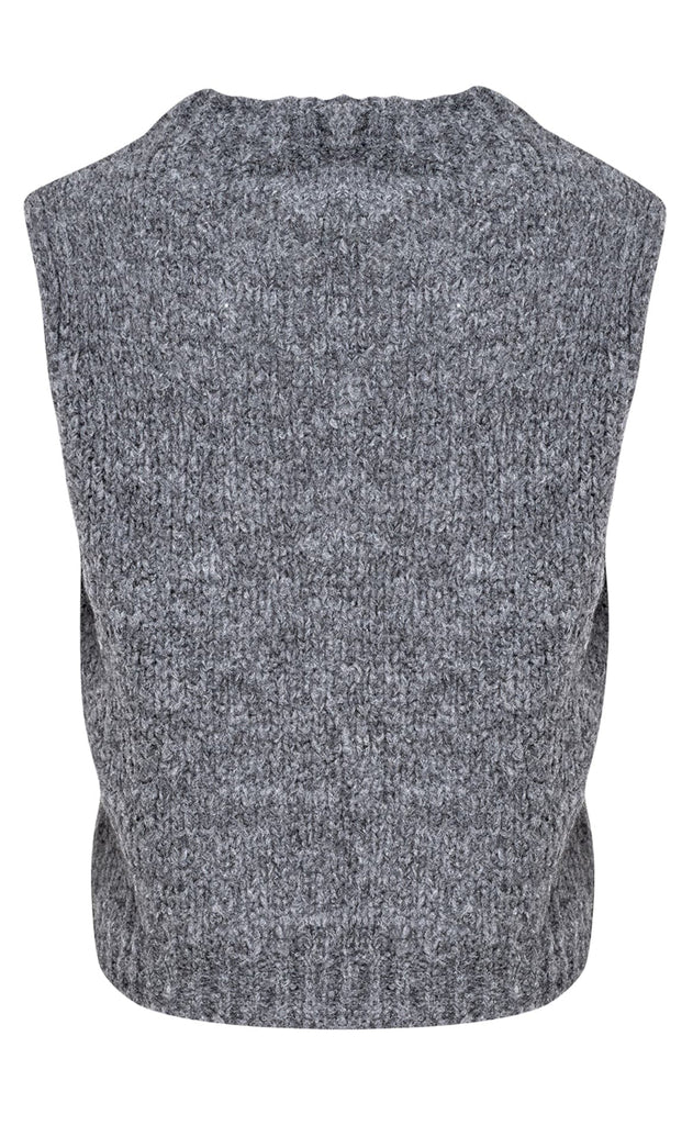 Noella Vest - Kala Knit - Dark Grey Melange