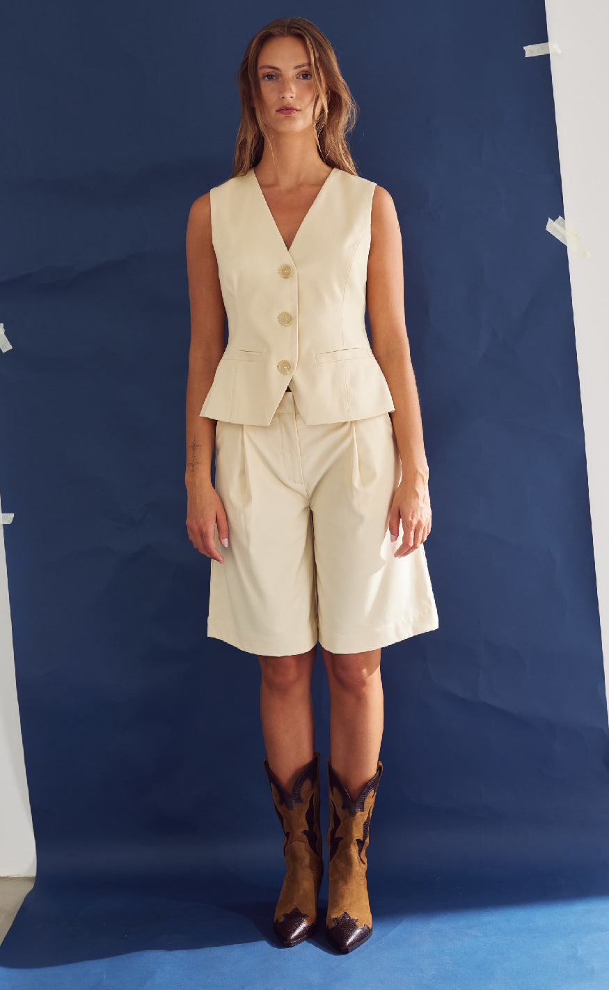 Noella Vest - Kasaundra - Butter