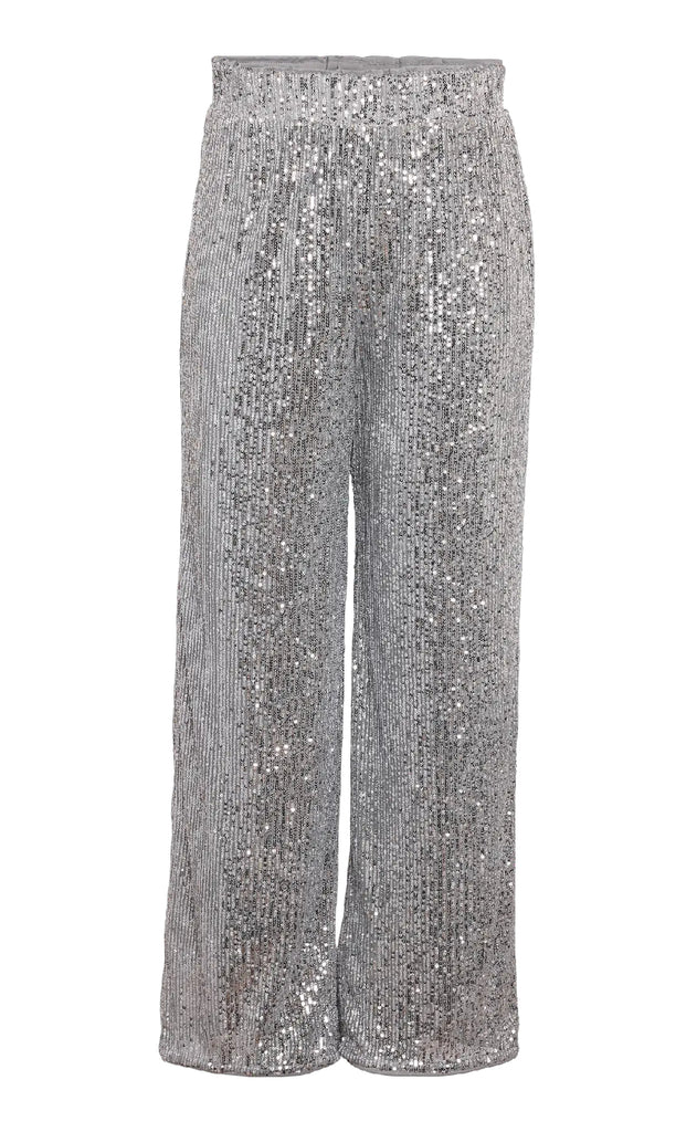Noisy May Bukser - Scarlet Sequin Wide - Silver