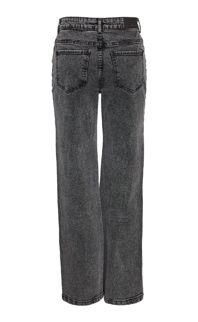 Noisy May Bukser - Yolanda NW Wide - Dark Grey Denim