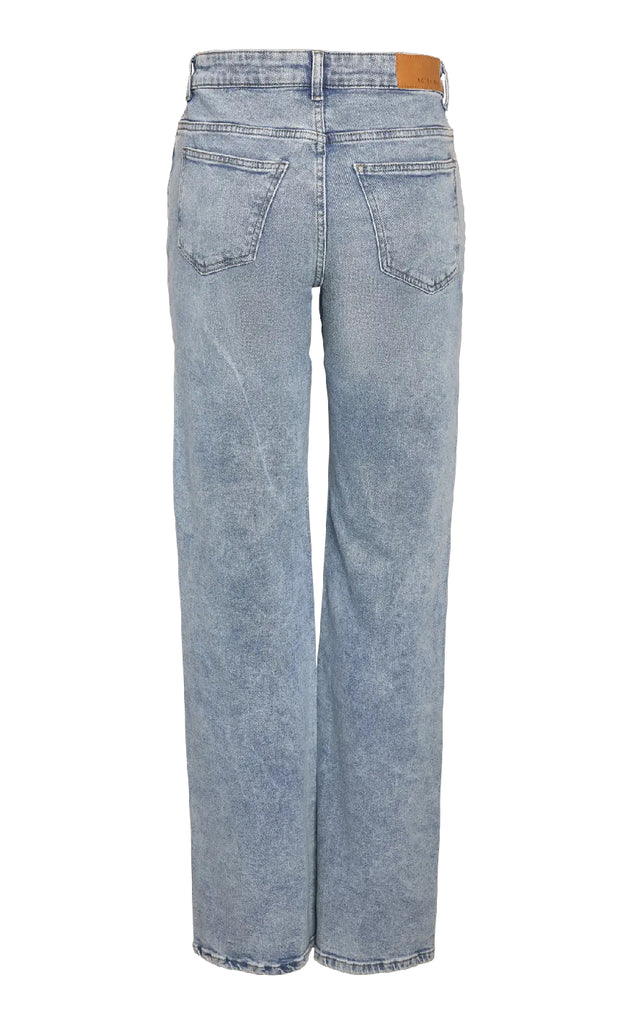 Noisy May Bukser - Yolanda NW Wide - Light Blue Denim