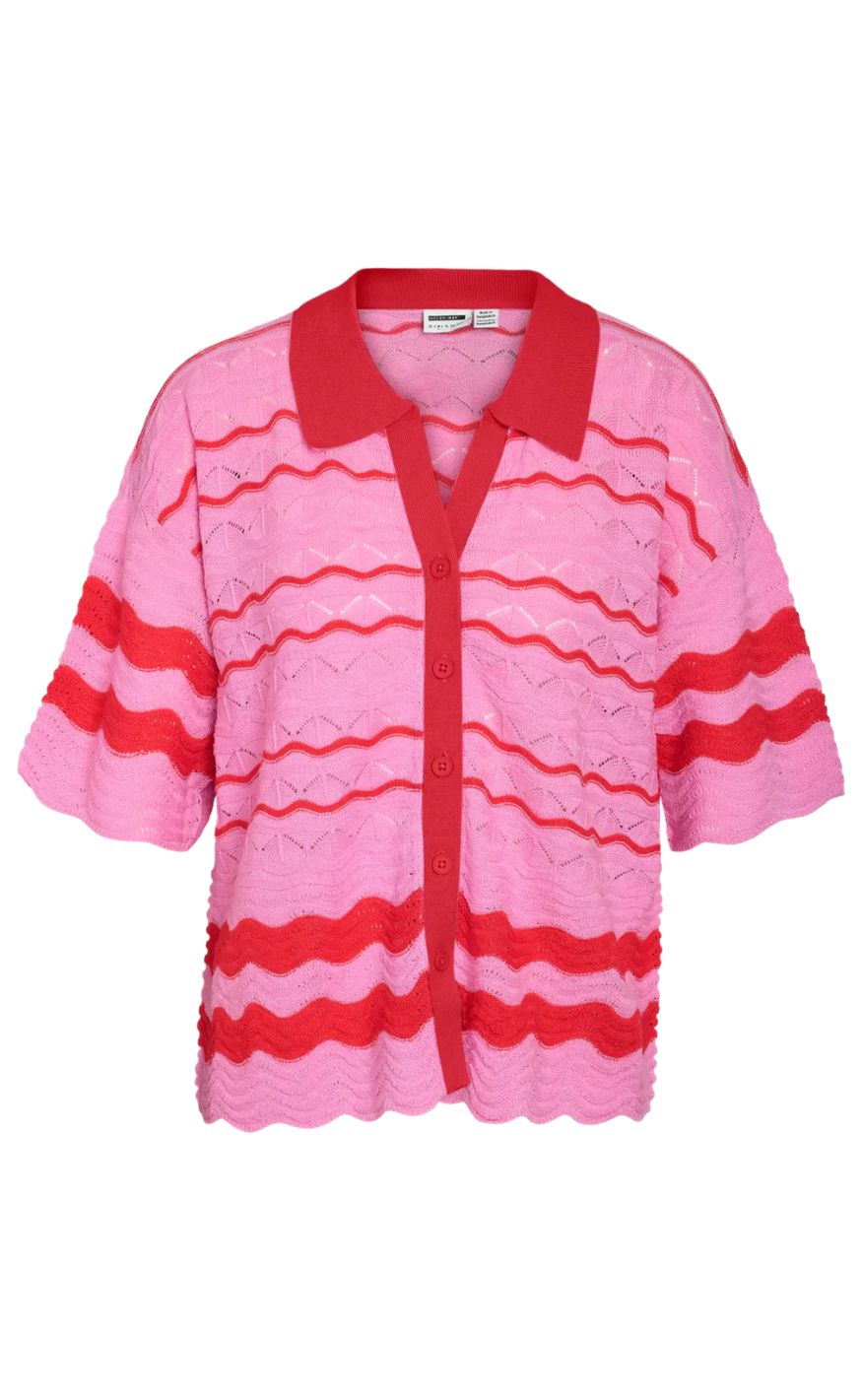 Noisy May Cardigan - Sadie - Begonia Pink/Tomato